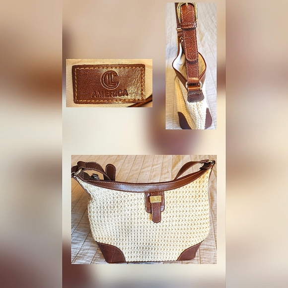 Vintage America Handbags - Boho Straw Crossbody Purse